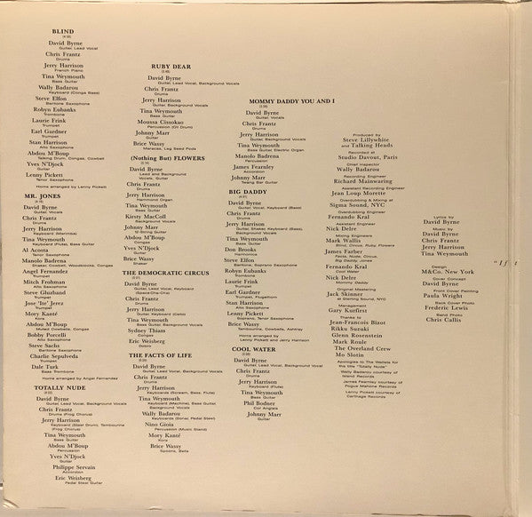 Talking Heads : Naked (LP, Album, Club, BMG)