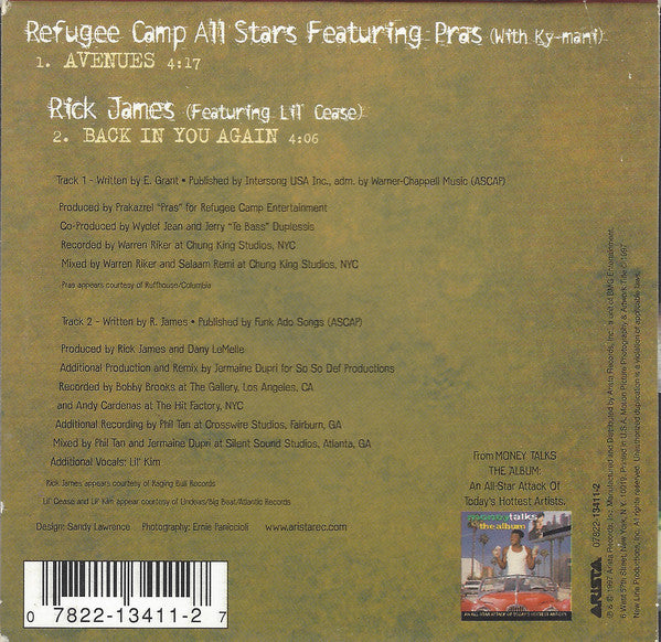 Refugee Camp All Stars featuring Pras* with Ky-Mani* : Avenues (CD, Single)