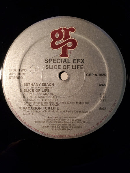 Special EFX : Slice Of Life (LP, Album, All)