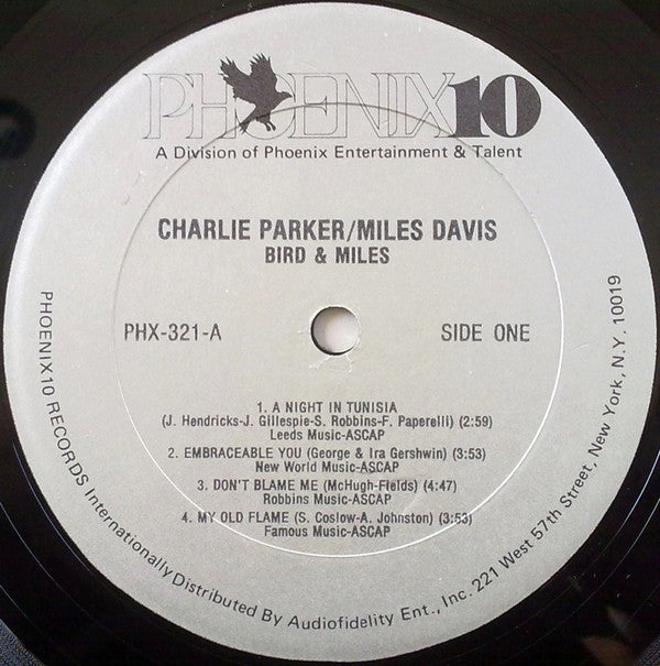 Charlie Parker / Miles Davis : Bird & Miles (LP, Comp)