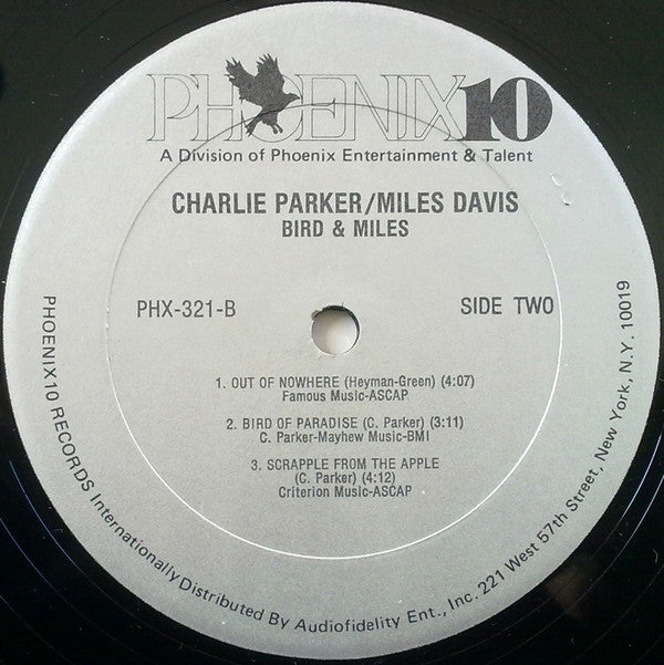 Charlie Parker / Miles Davis : Bird & Miles (LP, Comp)