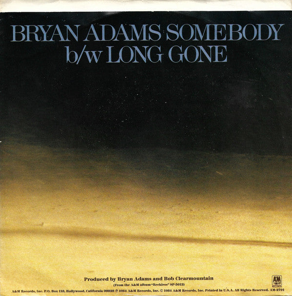 Bryan Adams : Somebody (7", Single, Pit)