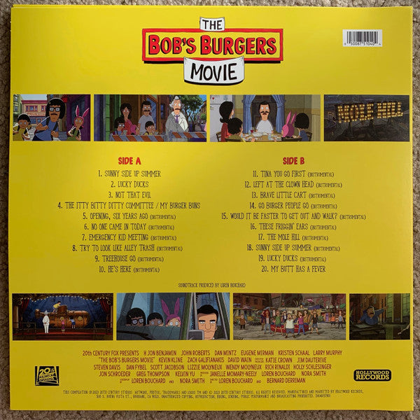Bob's Burgers : The Bob's Burgers Movie (A Major Motion Burger Soundtrack) (LP, Album, Yel)