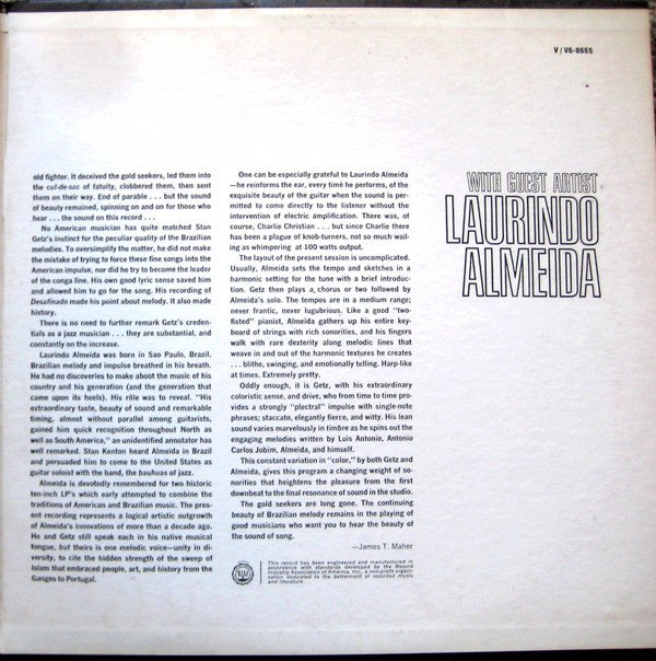 Stan Getz With Laurindo Almeida : Stan Getz With Guest Artist Laurindo Almeida (LP, Album, Mono)