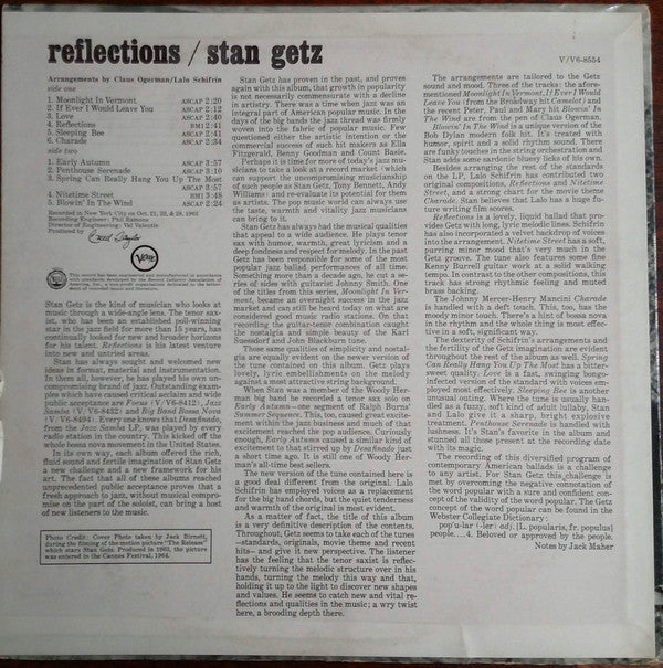 Stan Getz : Reflections (LP, Album, Mono, MGM)