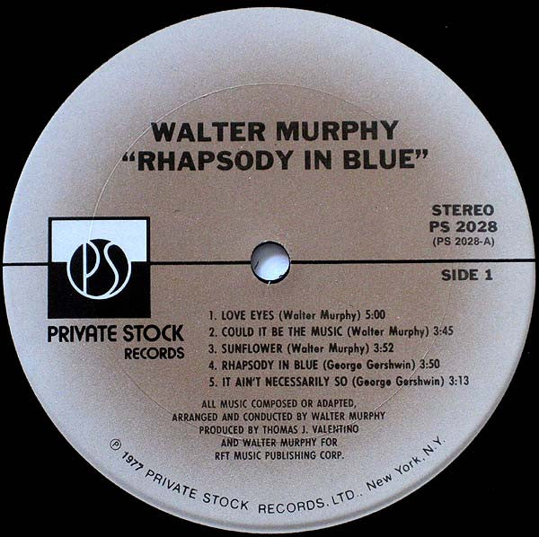 Walter Murphy : Rhapsody In Blue (LP, Album, Ter)