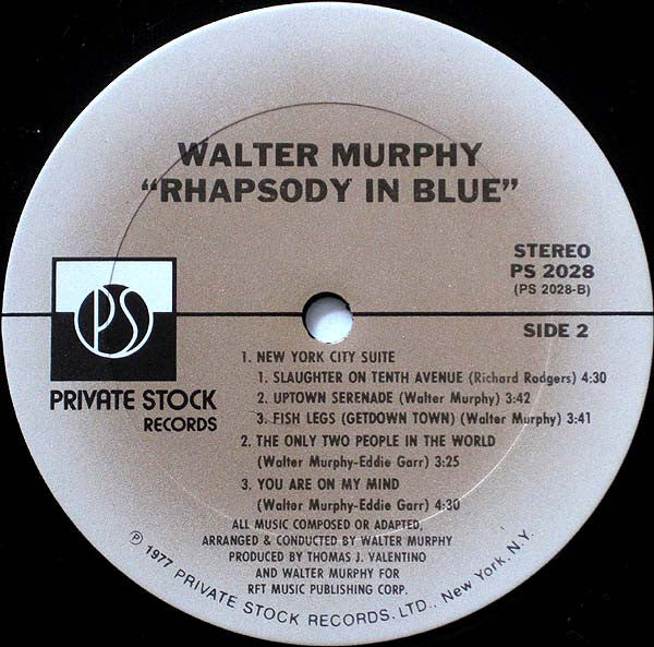 Walter Murphy : Rhapsody In Blue (LP, Album, Ter)