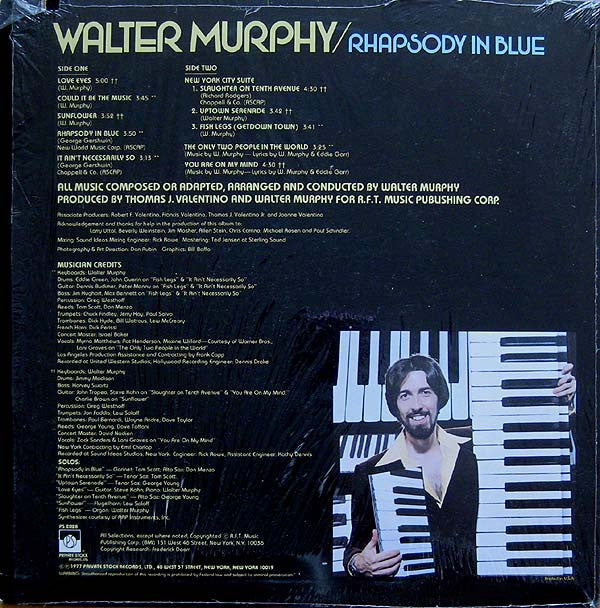 Walter Murphy : Rhapsody In Blue (LP, Album, Ter)