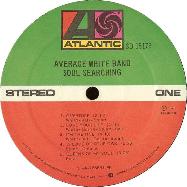 Average White Band : Soul Searching (LP, Album, PR)