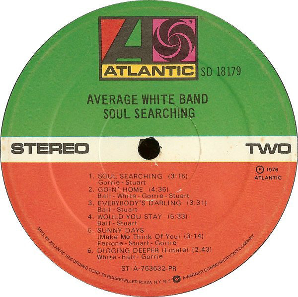 Average White Band : Soul Searching (LP, Album, PR)