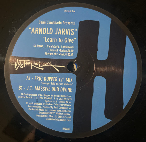 Benji Candelario Presents Arnold Jarvis : Learn To Give (12")
