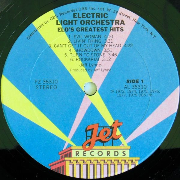 Electric Light Orchestra : ELO's Greatest Hits (LP, Comp, Ter)