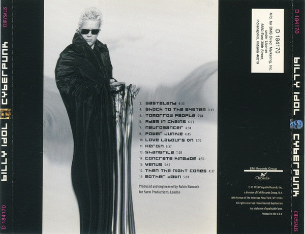 Billy Idol : Cyberpunk (CD, Album, Club)