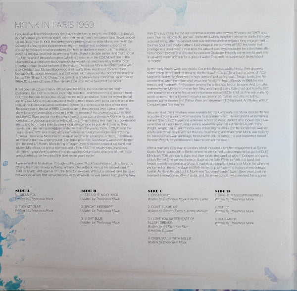 Thelonious Monk : Paris 1969 (2xLP, Album, Club, RE, Lig)