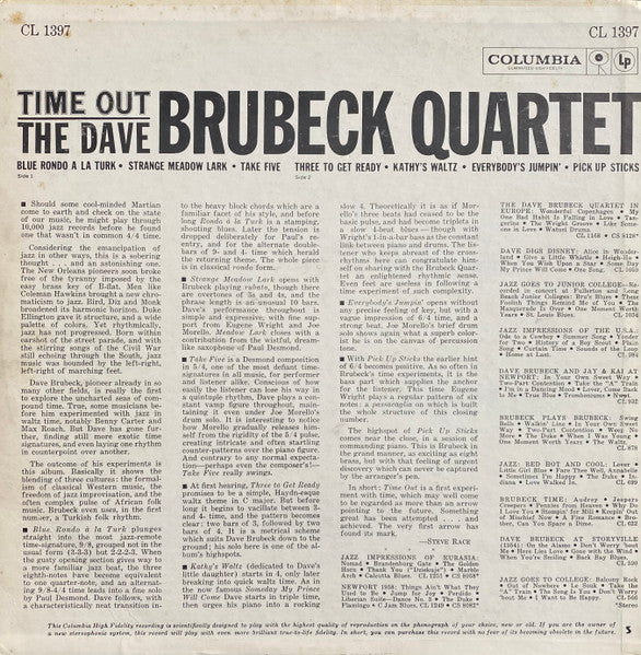The Dave Brubeck Quartet : Time Out (LP, Album, Mono, Hol)