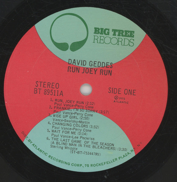 David Geddes : Run Joey Run (LP, Album)