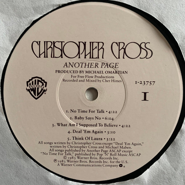 Christopher Cross : Another Page (LP, Album)