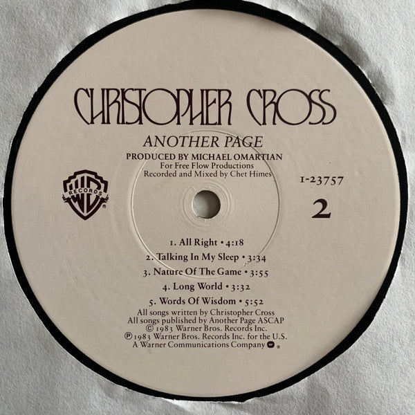 Christopher Cross : Another Page (LP, Album)