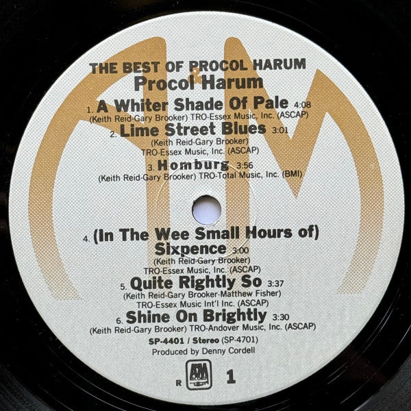 Procol Harum : The Best Of Procol Harum (LP, Comp, Mono, RE, R-I)
