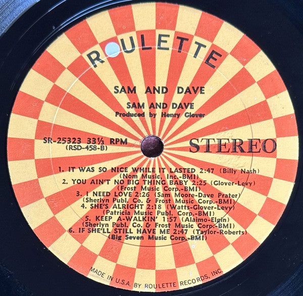 Sam & Dave : Sam & Dave (LP, Album, Comp, RP, Abb)