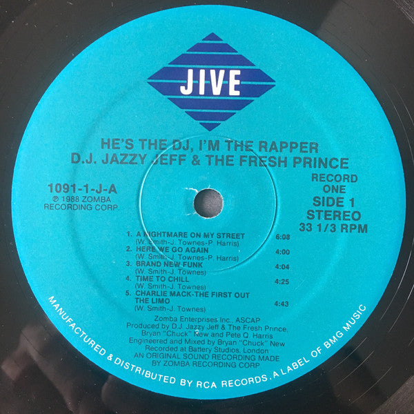 DJ Jazzy Jeff & The Fresh Prince : He's The DJ, I'm The Rapper (2xLP, Album)
