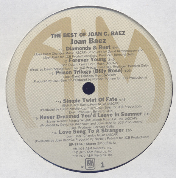 Joan C. Baez* : The Best Of Joan C. Baez (LP, Comp, RE)