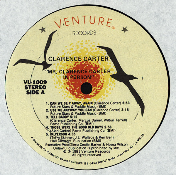 Clarence Carter : Mr. Clarence Carter In Person (LP, Album)