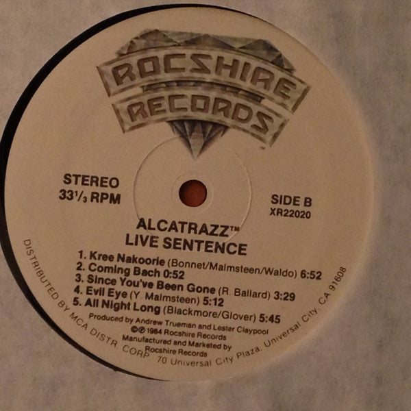 洋楽 G-RAP ALKATRAZ - LIFE SENTENCE Buy Alcatrazz : Live Sentence (No Parole From Rock 'n' Roll) (LP