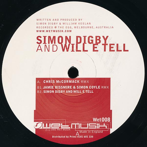Simon Digby & Will E Tell : Unfinished Business (12")