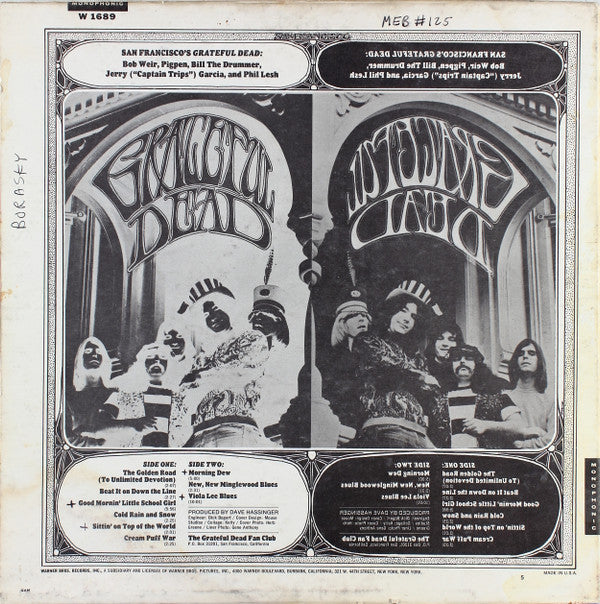 The Grateful Dead : The Grateful Dead (LP, Album, Mono, San)