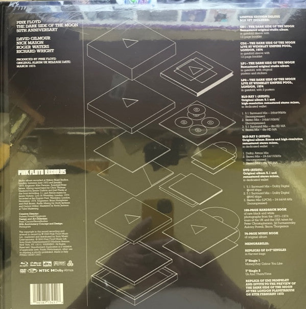 Pink Floyd : The Dark Side Of The Moon - 50 Years (CD, Album, RE, RM + CD, RE + LP, Album, RE, RM, Ga)