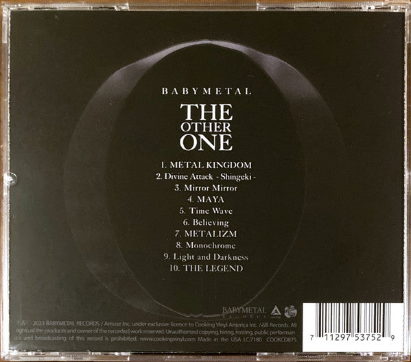 BABYMETAL THE OTHER ONE限定盤 CLEAR BOX CDメーカー公式通販