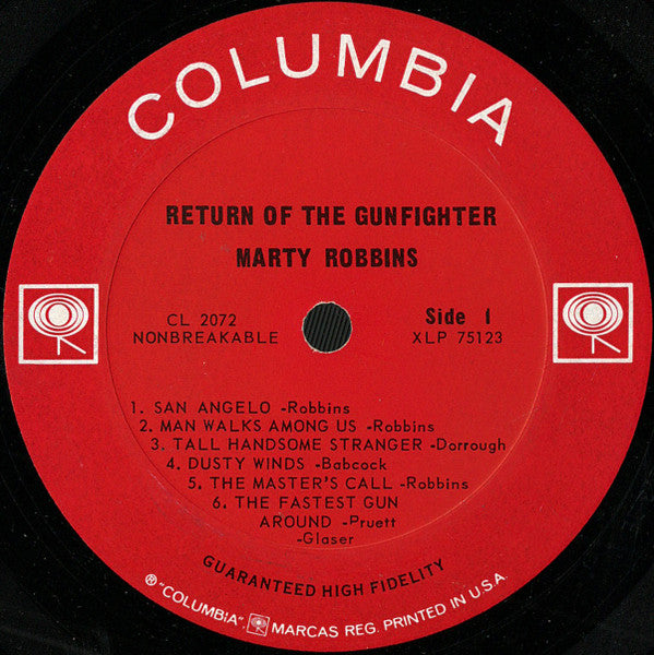 Marty Robbins : The Return Of The Gunfighter (LP, Album, Mono)