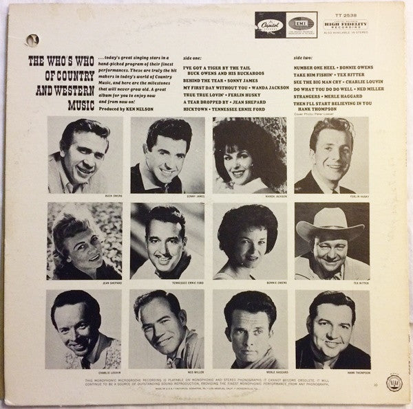 Various : The Who's Who Of Country & Western Music (LP, Comp, Mono)