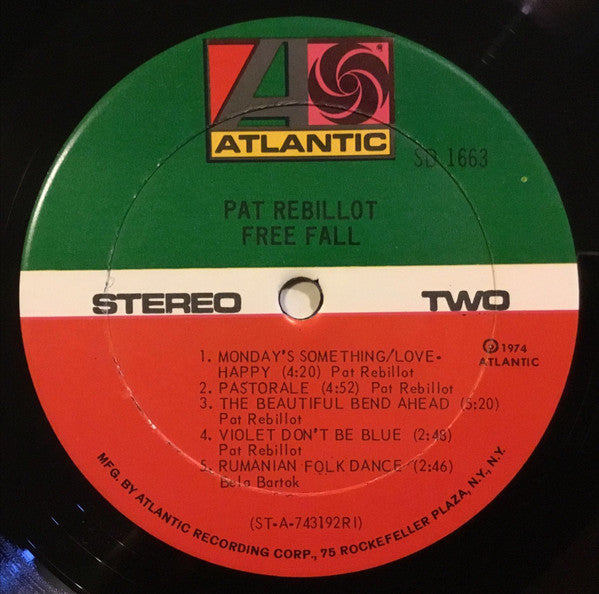 Pat Rebillot : Free Fall (LP, Album, RI )