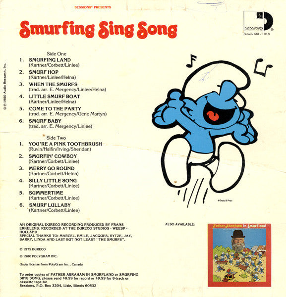 The Smurfs (2) : Smurfing Sing Song (LP)