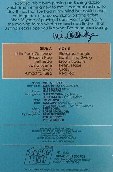 Mike Auldridge With The Seldom Scene And Friends* : Eight String Swing (LP, Album)