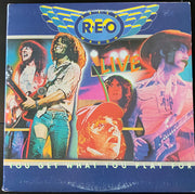 REO Speedwagon : Live - You Get What You Play For (2xLP, Album, RP, San)