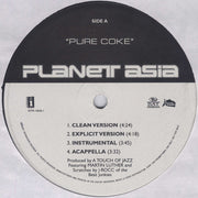 Planet Asia : Pure Coke / Livin' It Up (12", Promo)