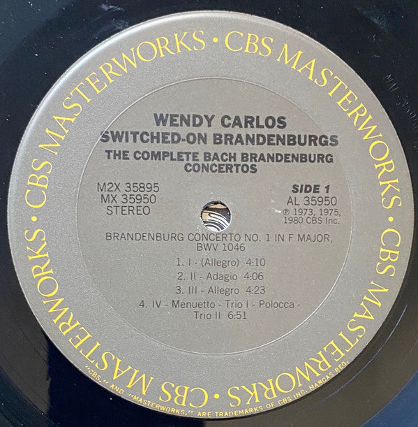 Wendy Carlos : Switched-On Brandenburgs (The Complete Concertos) (2xLP, Comp, Ter)