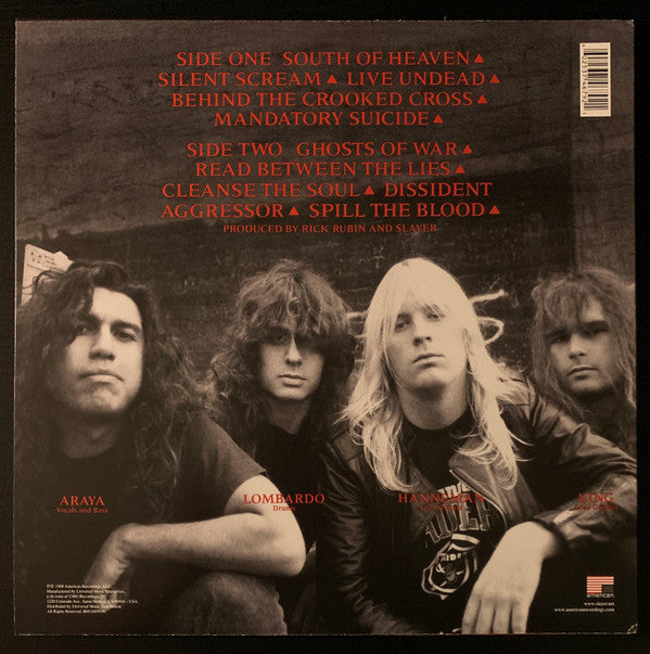 Slayer : South Of Heaven (LP, Album, RE, RM, 180)