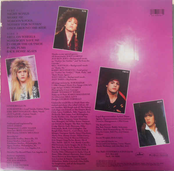 Cinderella (3) : Night Songs (LP, Album, 70 )