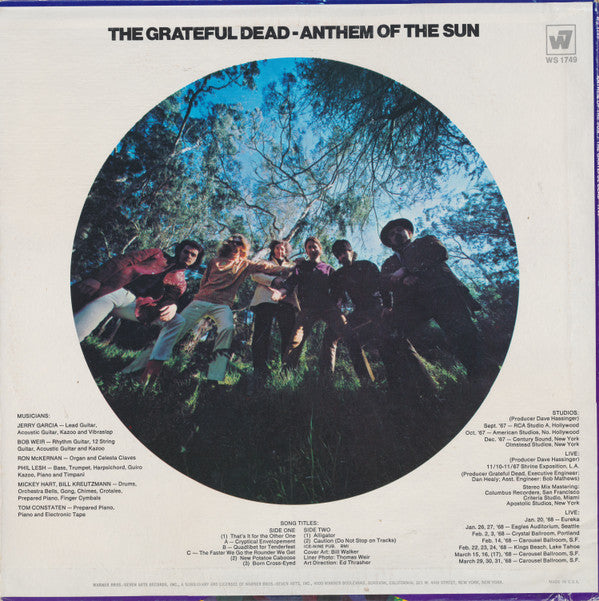 The Grateful Dead : Anthem Of The Sun (LP, Album, RE, Win)