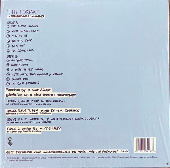 The Format (2) : Interventions & Lullabies (LP, Album, Ltd, RE, RP, Cya)