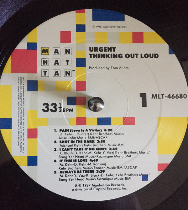 Urgent (2) : Thinking Out Loud (LP, Album, DMM)
