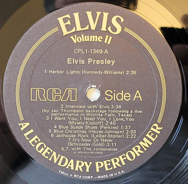 Elvis* : A Legendary Performer (Volume 2) (LP, Comp, Hol)