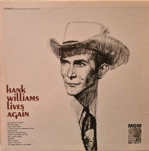 Hank Williams With His Drifting Cowboys : Hank Williams Lives Again (LP, Comp, Mono)