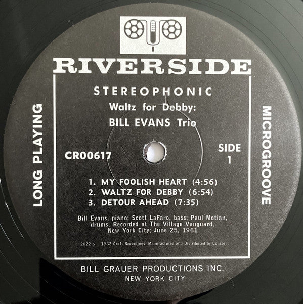 Bill Evans Trio* : Waltz For Debby (LP, Album, RE, 180)