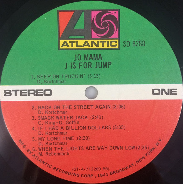 Jo Mama : J Is For Jump (LP, Album, PR )