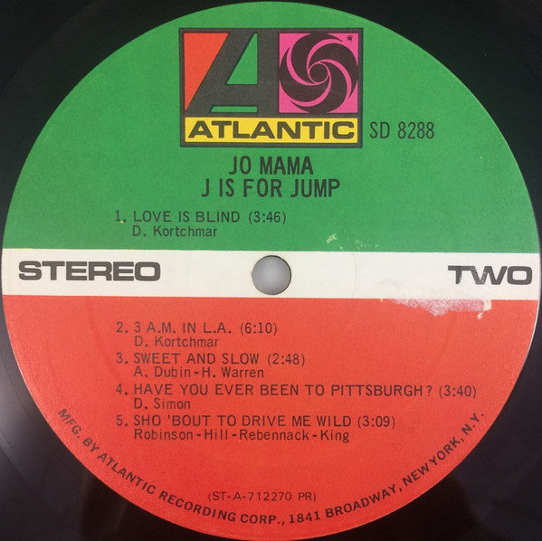 Jo Mama : J Is For Jump (LP, Album, PR )